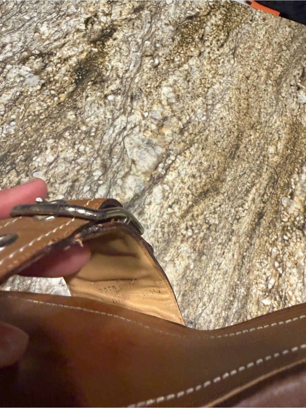 Coach Brown Leather Buckle Slide Mules - Picture 4 of 6